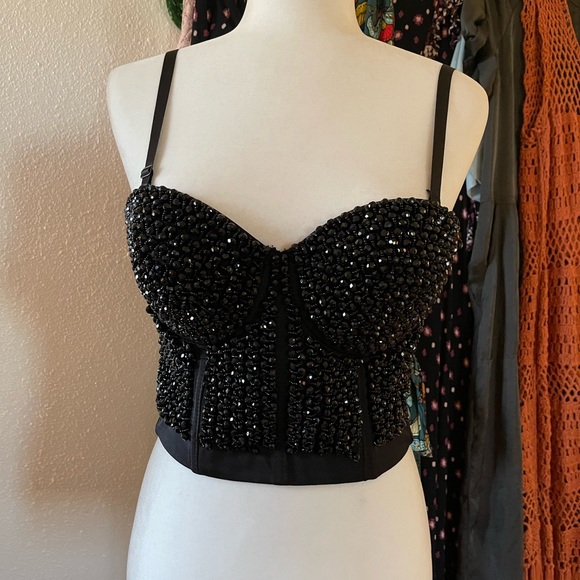 Fashion Nova Tops - Fashion nova bustier black size large like new